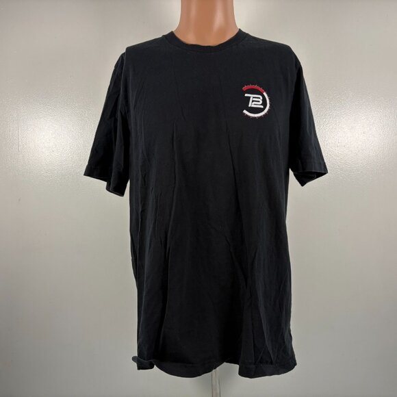 TB12 The Journey T Shirt Mens Size XL Black Tom Brady Double Sided Football - Picture 3 of 4